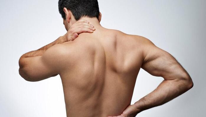 Intervertebral hernia manifests as back pain and contributes to a decline in strength. 