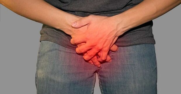 Pain in the groin with pathological discharge during arousal